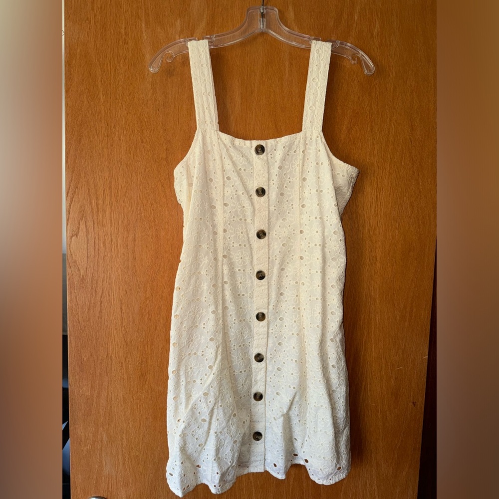 American Eagle Outfitters White Eyelet Mini Dress